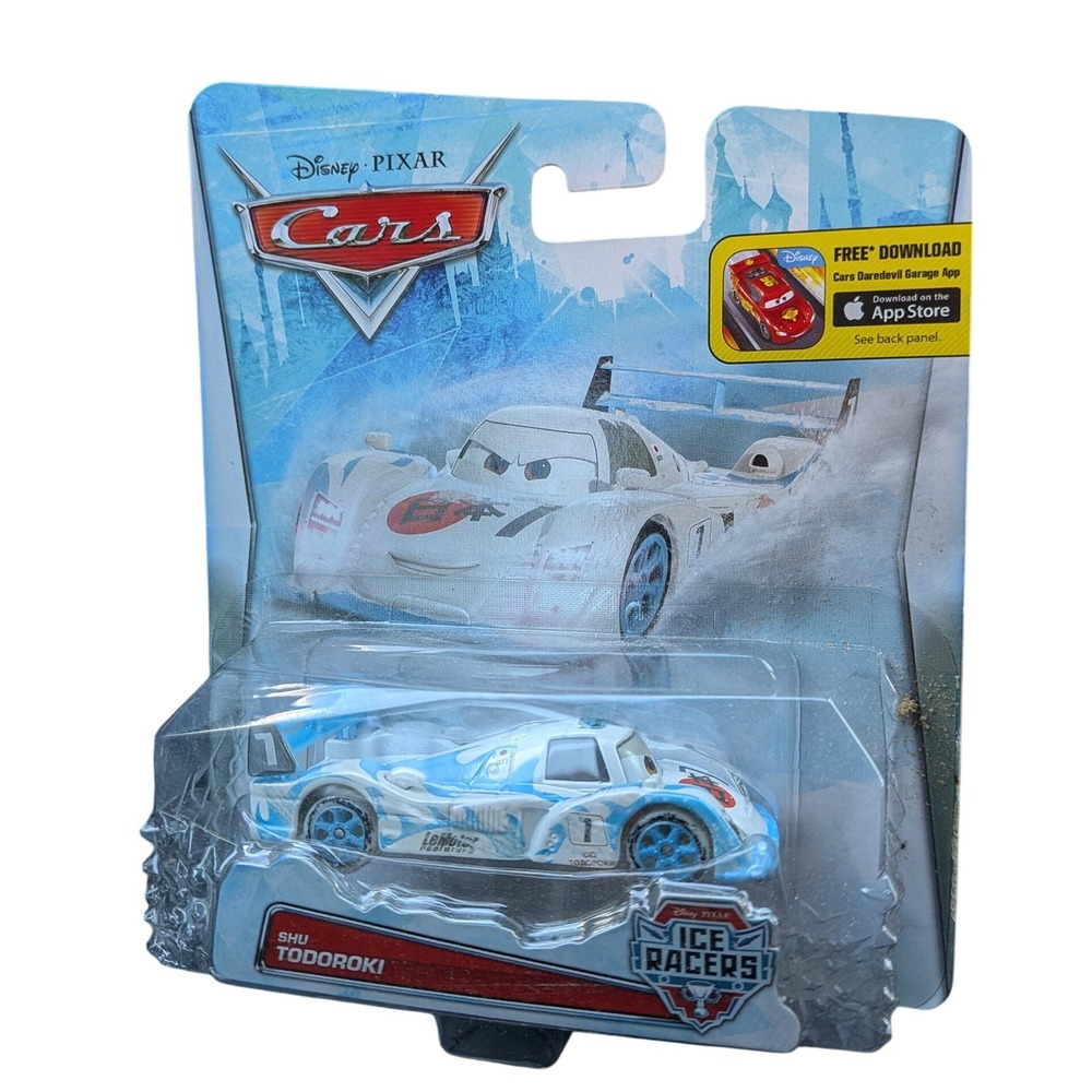 Disney Pixar Cars Shu Todoroki Ice Racers White Blue Die-Cast Mattel CDR29 1:55‎
